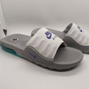 Nike Air Max Camden Slides Wolf Grey Hyper Grape White BQ4633-003 Womens Size 8